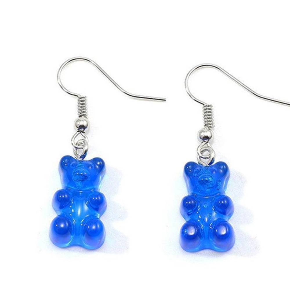 Blue Gummy Bear Earrings